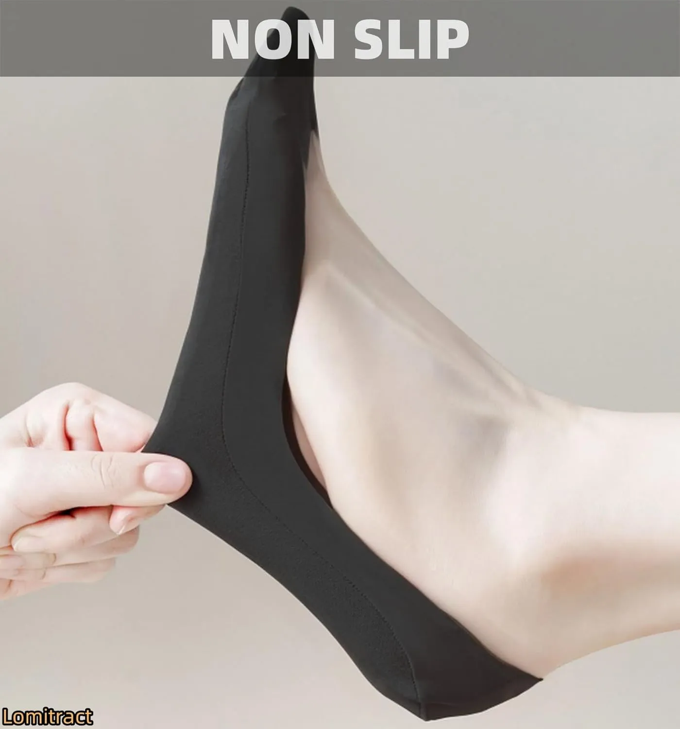 Lomitract Thin Ultra Low Socks (Women 5-12), Made of Ice Silk Surface on the Surface & Cotton on the Bottom