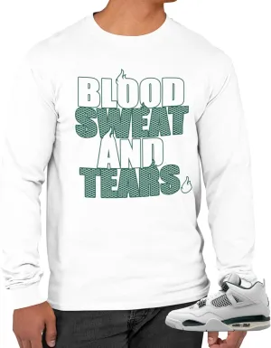 Long Sleeve T Shirt to Match Jordan 4 Oxidized Green Men's Graphic L/S Tee