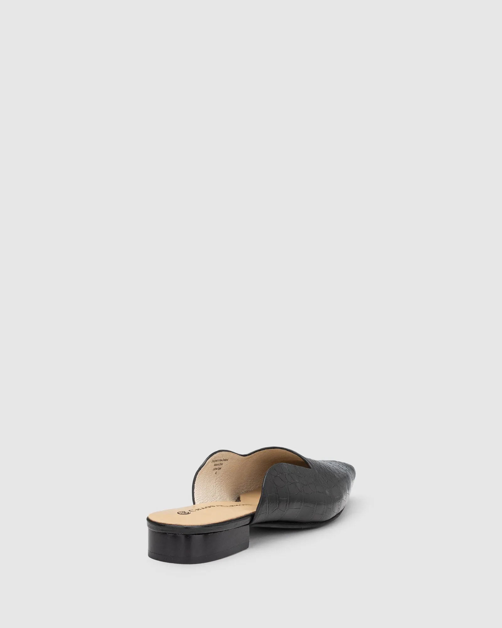 Lucia Flat - Black Croc