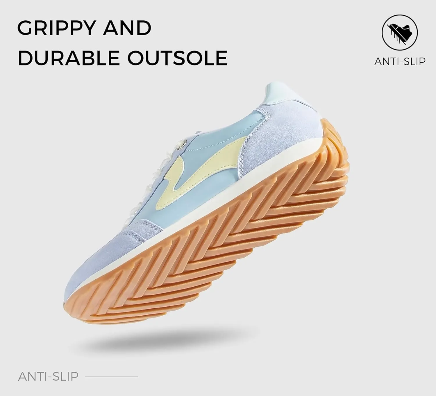 LUCKY STEP Women's Fashion Sneakers Trendy Tennis Shoes Neutral Stylish Retro Trainers Casual Running Walking Shoes