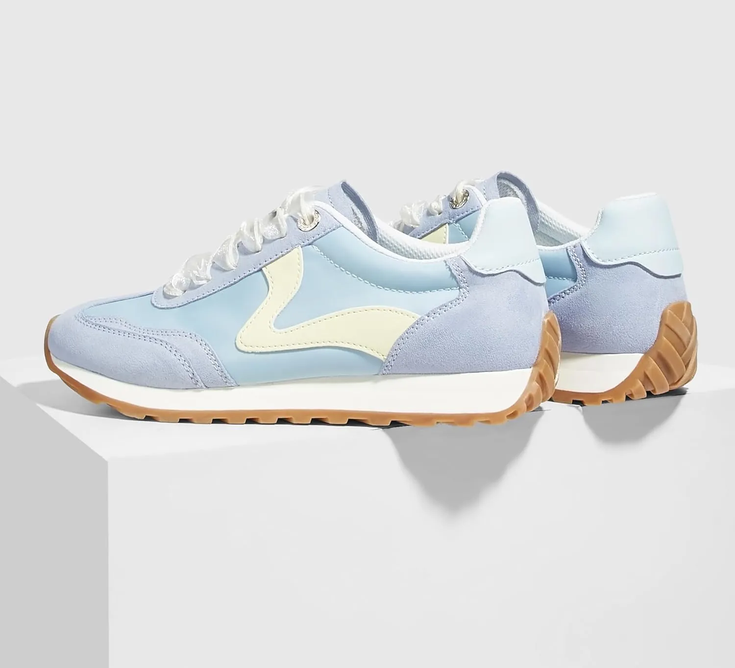 LUCKY STEP Women's Fashion Sneakers Trendy Tennis Shoes Neutral Stylish Retro Trainers Casual Running Walking Shoes