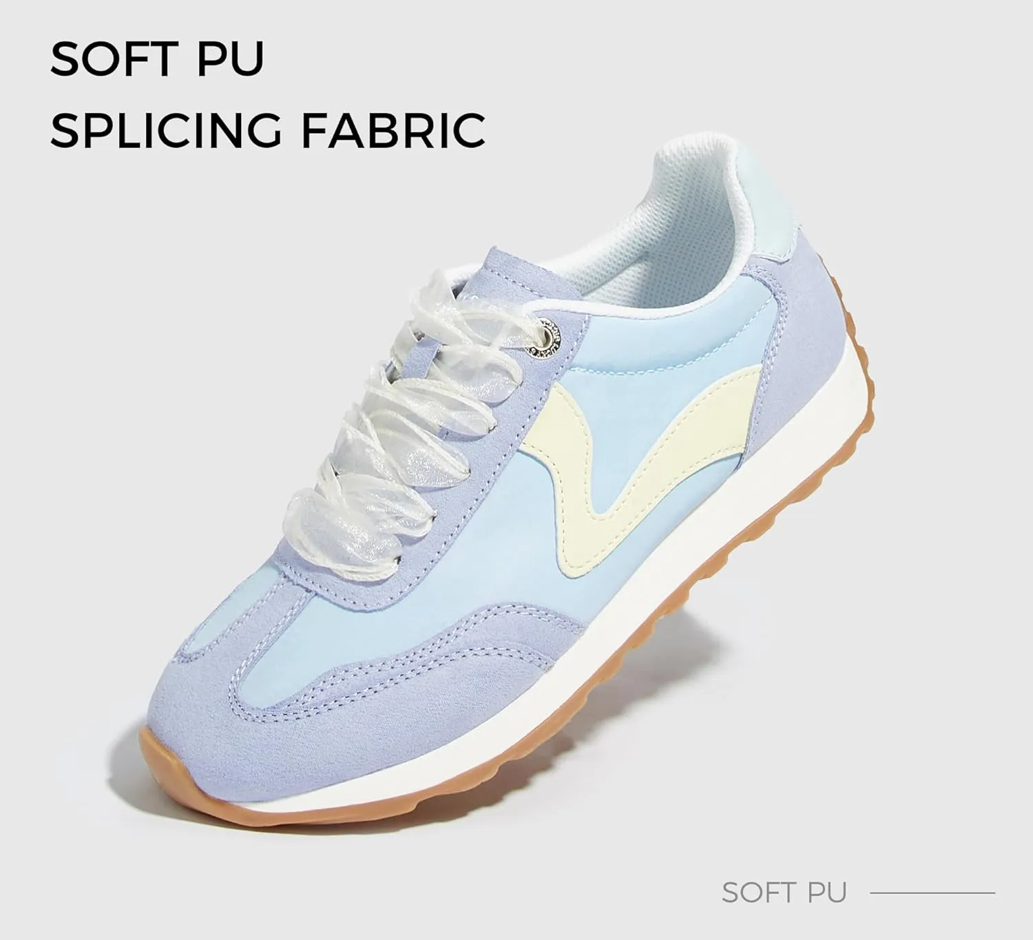 LUCKY STEP Women's Fashion Sneakers Trendy Tennis Shoes Neutral Stylish Retro Trainers Casual Running Walking Shoes