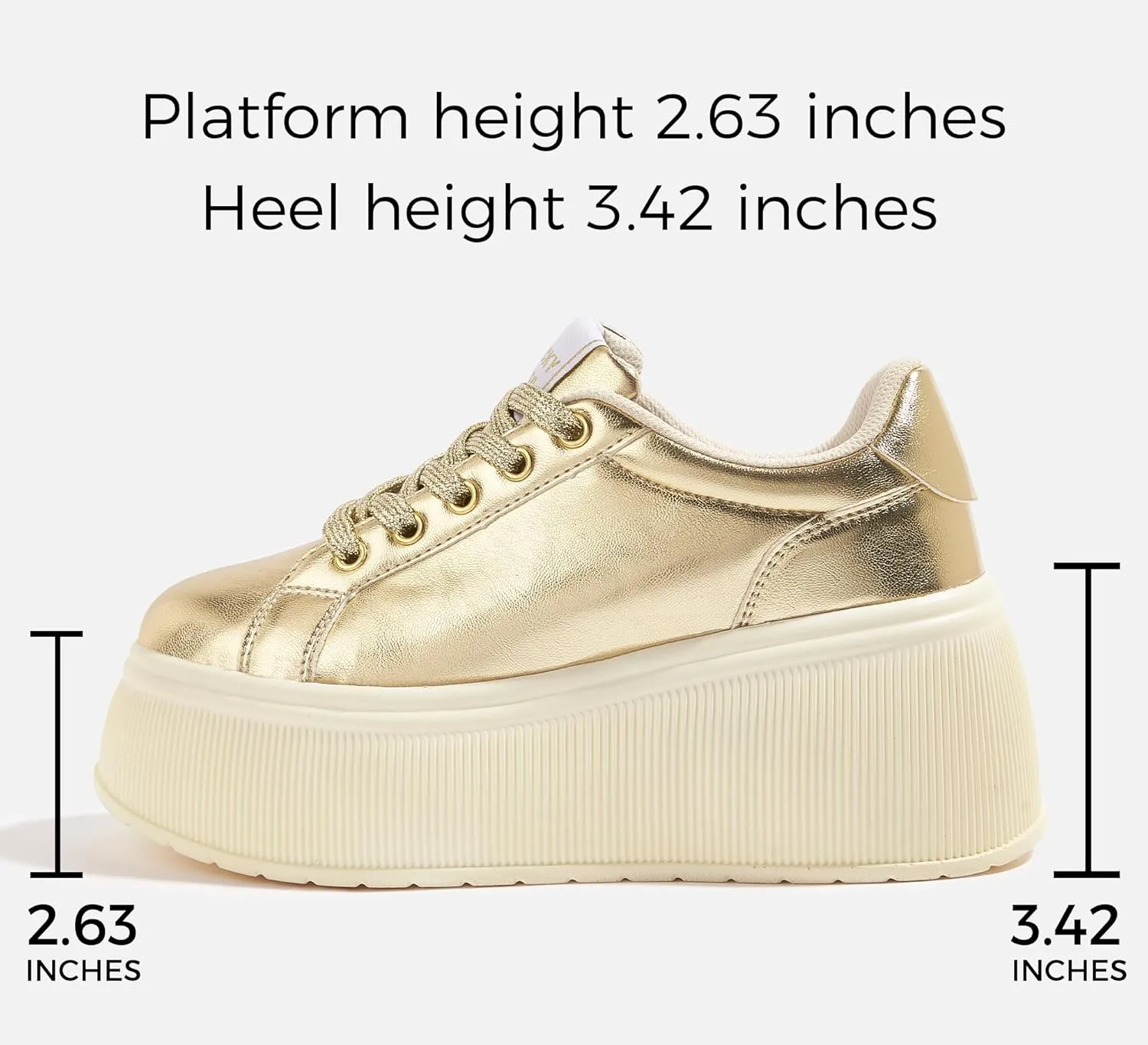 LUCKY STEP Women's Platform Fashion Sneakers Classic Wedge Canvas Casual Low Top Retro Walking Shoes