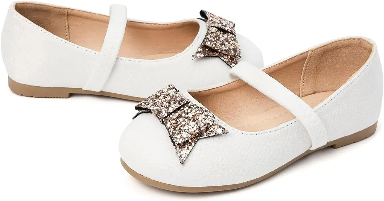 Luffymomo Girls Mary Jane Dress Shoes Party Princess Flats Strap Ballet Dance Shoes Toddler/Little Kid