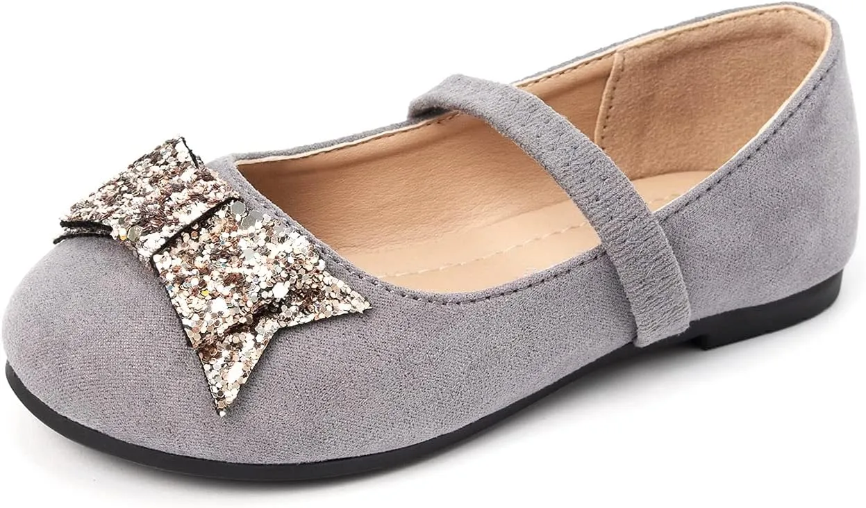 Luffymomo Girls Mary Jane Dress Shoes Party Princess Flats Strap Ballet Dance Shoes Toddler/Little Kid