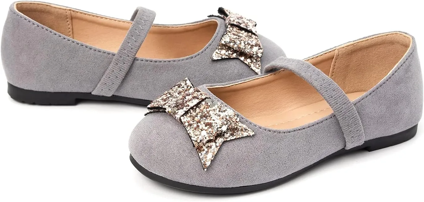 Luffymomo Girls Mary Jane Dress Shoes Party Princess Flats Strap Ballet Dance Shoes Toddler/Little Kid
