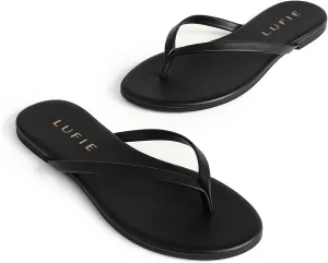 LUFIE Flip Flops for Women - Vibrant Color Collection - Summer Sandals 2025 - Vegan Leather Sandals - Ultra Lightweight Beach Sandals - Gifts for Women