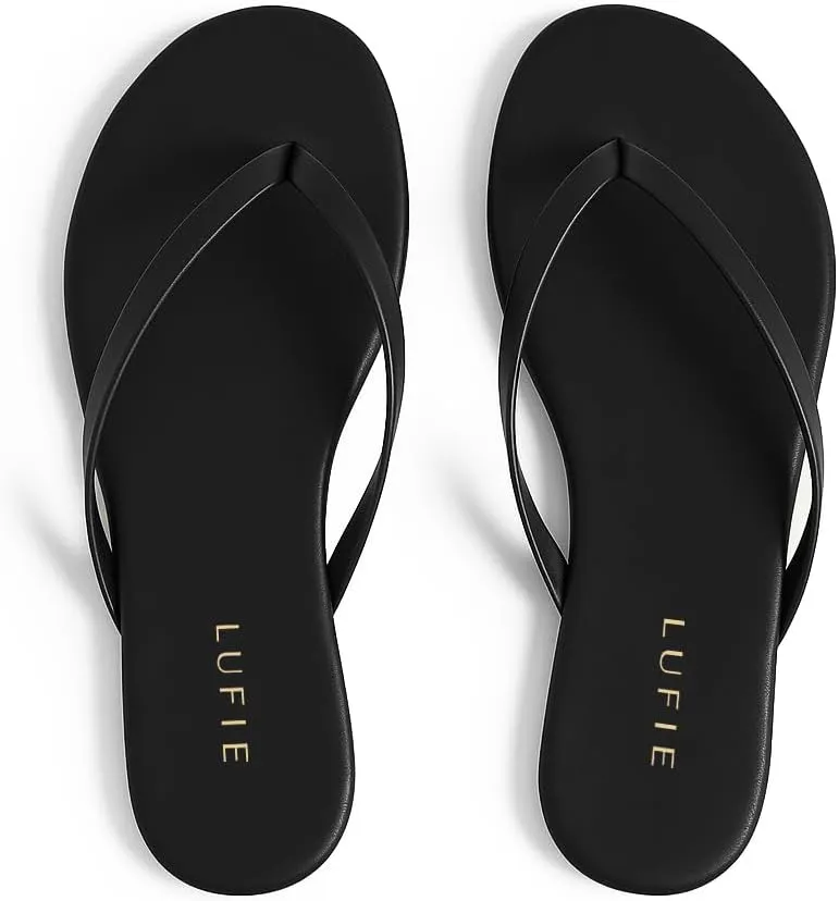 LUFIE Flip Flops for Women - Vibrant Color Collection - Summer Sandals 2025 - Vegan Leather Sandals - Ultra Lightweight Beach Sandals - Gifts for Women