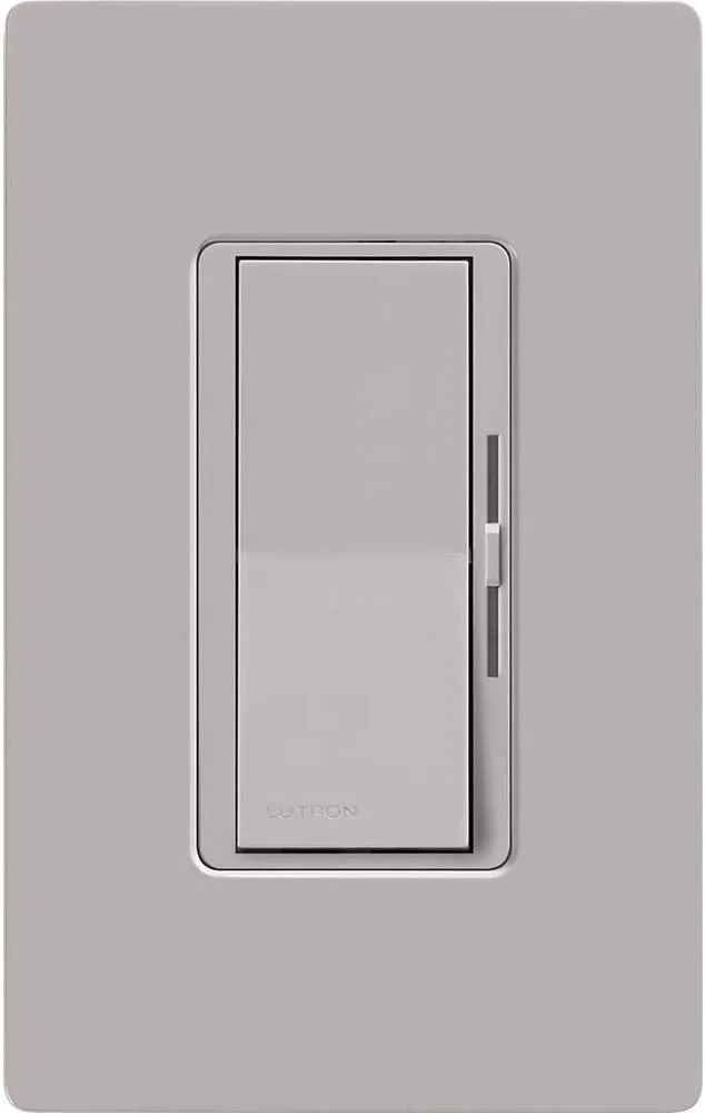 Lutron Diva Electronic Low Voltage Dimmer | 300-Watt, Single-Pole or 3-Way | DVELV-303P-GR, Gray