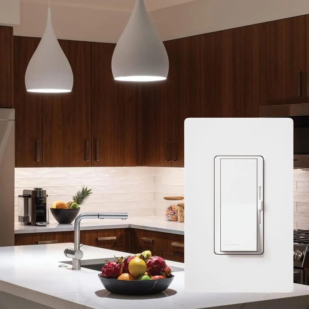 Lutron Diva Electronic Low Voltage Dimmer | 300-Watt, Single-Pole or 3-Way | DVELV-303P-GR, Gray
