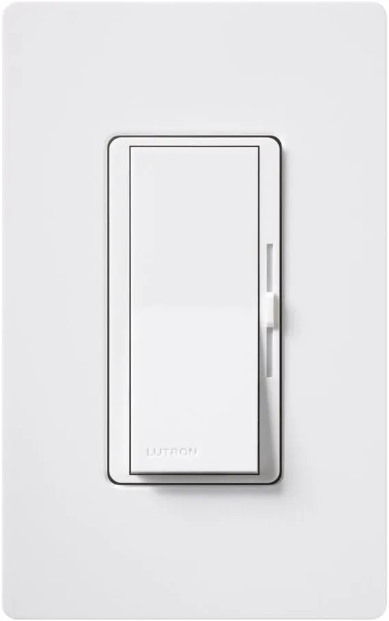 Lutron DVELV-300P-WH 300-Watt Diva Electronic Low Voltage Single Pole Dimmer, White
