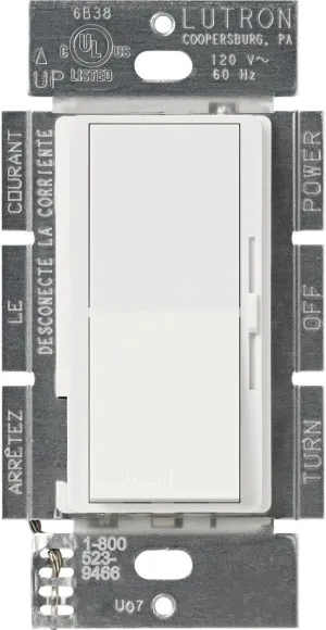 Lutron DVLV-603P-WH Lighting DIMMER, White