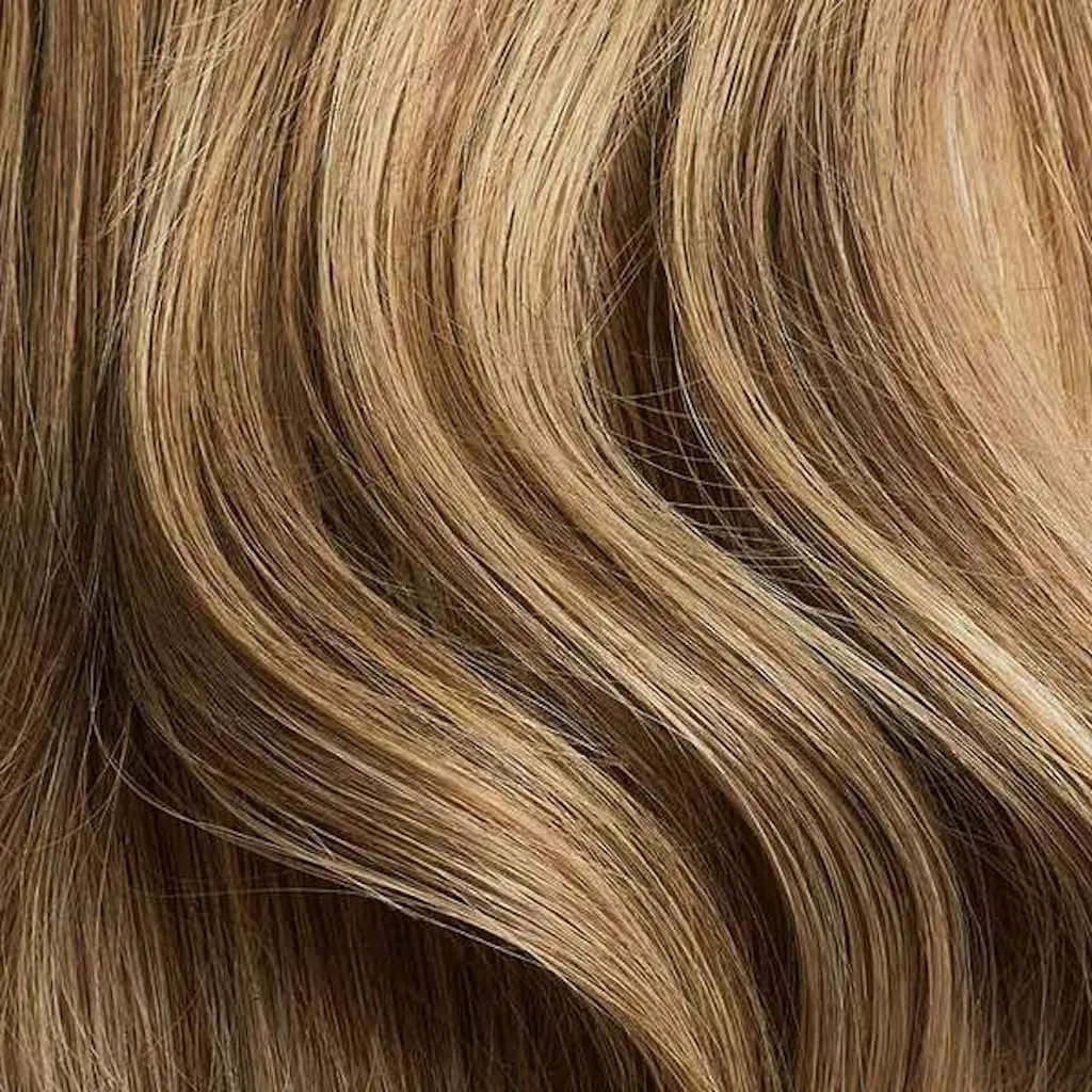 Luxy 100% Remy Human Hair Extensions for Thin Hair Thinning Hair Fill-Ins – 6 Seamless Wefts Multi-Dimensional Color Blend - Natural-Looking Volume & Coverage 50 grams 12" Bronde Balayage Thinning