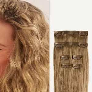 Luxy 100% Remy Human Hair Extensions for Thin Hair Thinning Hair Fill-Ins – 6 Seamless Wefts Multi-Dimensional Color Blend - Natural-Looking Volume & Coverage 50 grams 12" Bronde Balayage Thinning