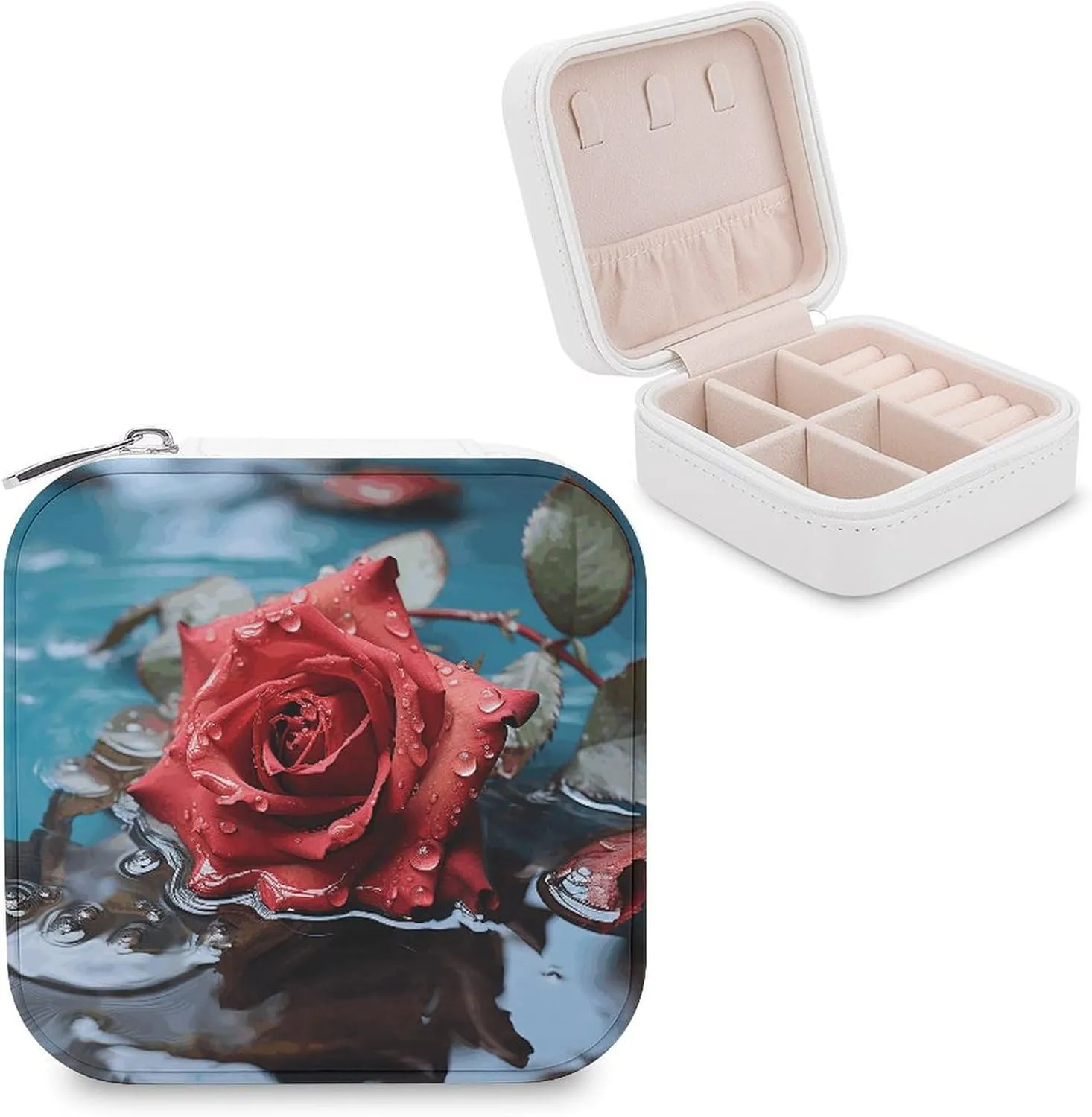 Makeup Mirror, Red Rose in Water Printed Makeup Mirror,portable Makeup Mirror,durable Makeup Mirror,office Makeup Mirror
