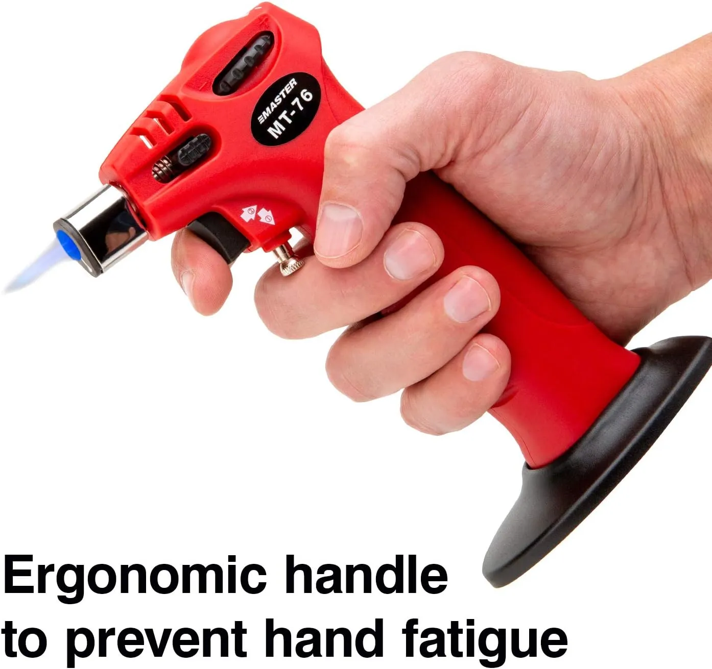 Master Appliance MT-76 Triggertorch 3-in-1 Heat Tool with Soldering and Hot Air Tips, Self-Igniting Multi-Function Butane Torch Lighter, Flame Temp up to 2500F