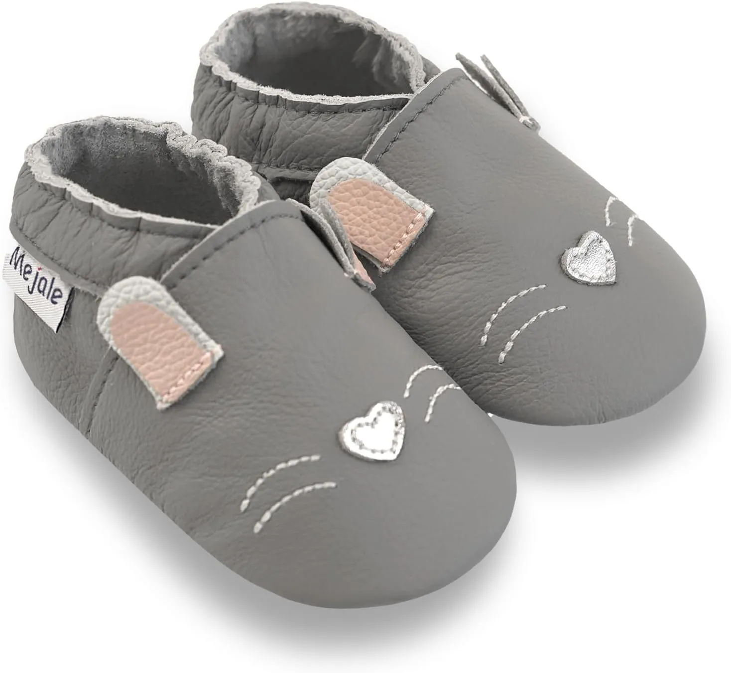 Mejale Baby Shoes Soft Sole Leather Moccasins Cartoon Butterfly Infant Toddler First Walker Slippers