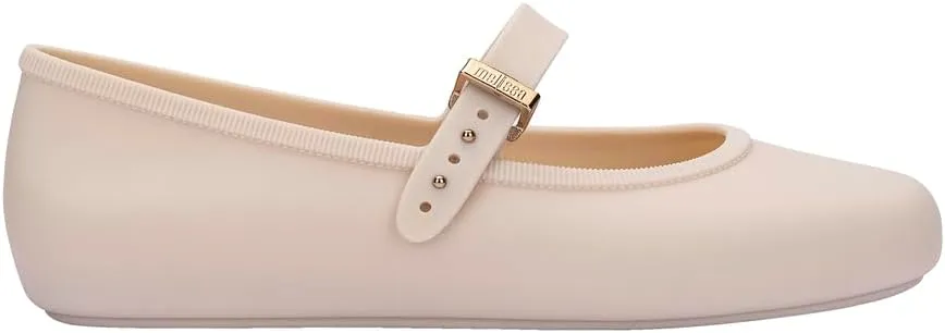 Melissa Soft Ballerina Collection - Seasonless Flats for Women - Classic Ballet Style with Adjustable Strap - Light-as-Air PVC Construction - Soft Foam Insole - Bubblegum Scent