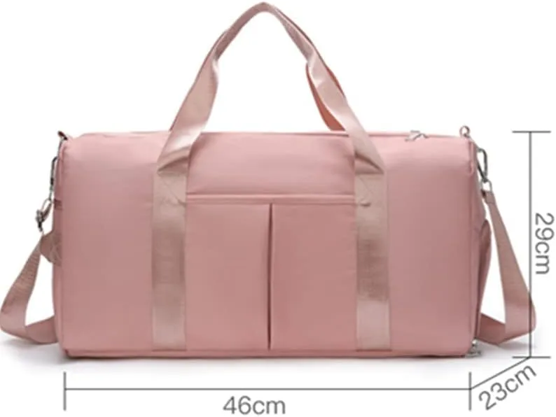 Men and Women's Travel Bag With Shoe Compartment Sports Tote Gym Bag Weekender Overnight Shoulder Bag Large