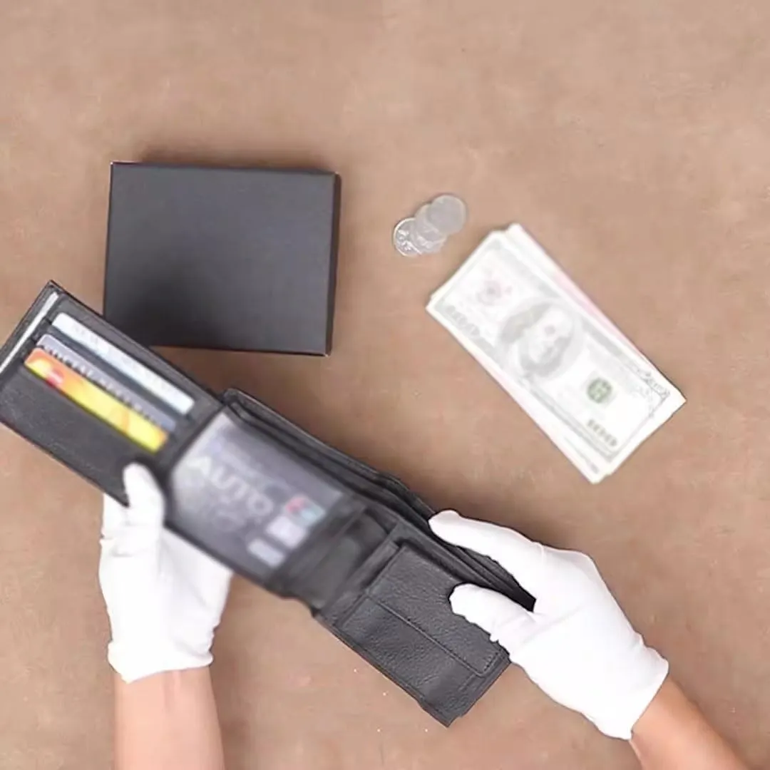 Men Wallet Rfid Holder Purse Bank ID Cardholder Thin CaseLeather Card Clip