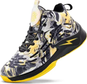 Men's High Top Basketball Shoes Lightweight Breathable Non Slip Gym Sneakers Suitable Training Sports