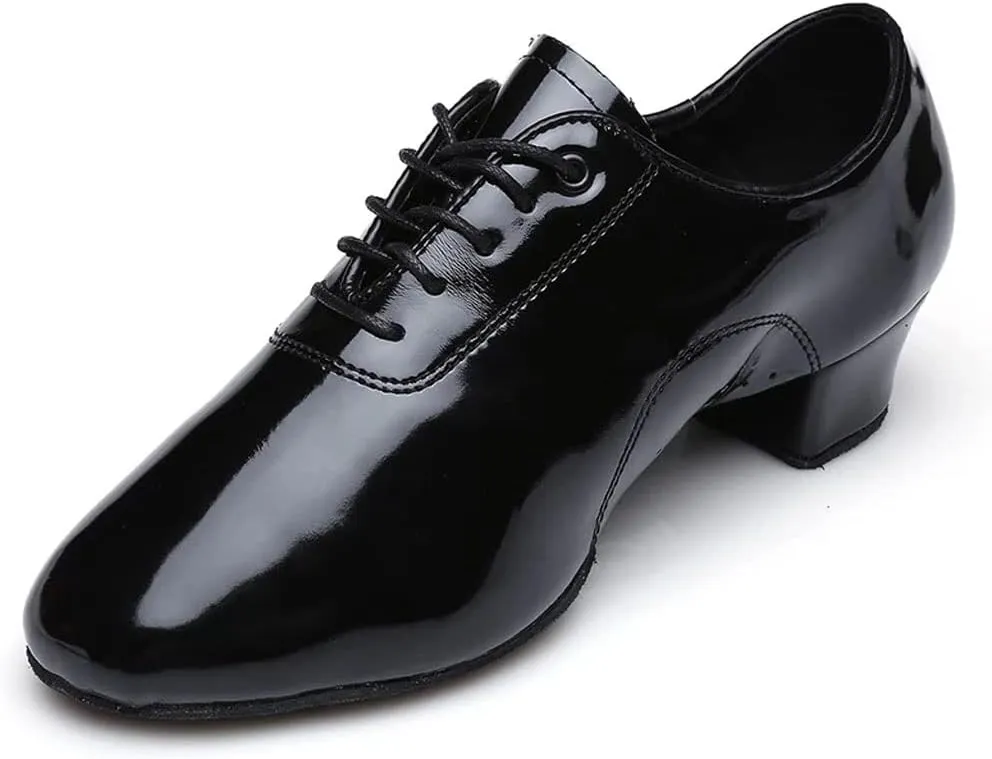 Men's Latin Dance Shoes Dance Hall Tango Children's Men's National Standard Dance Shoes 25-45 Yards(8)