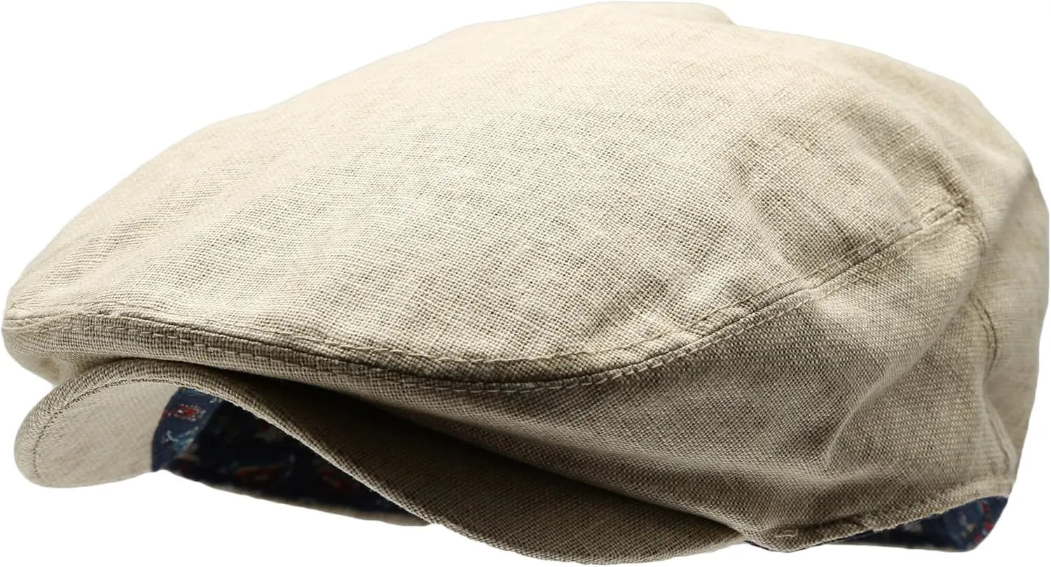 Men's Linen Flat Ivy Gatsby Summer Newsboy Hats