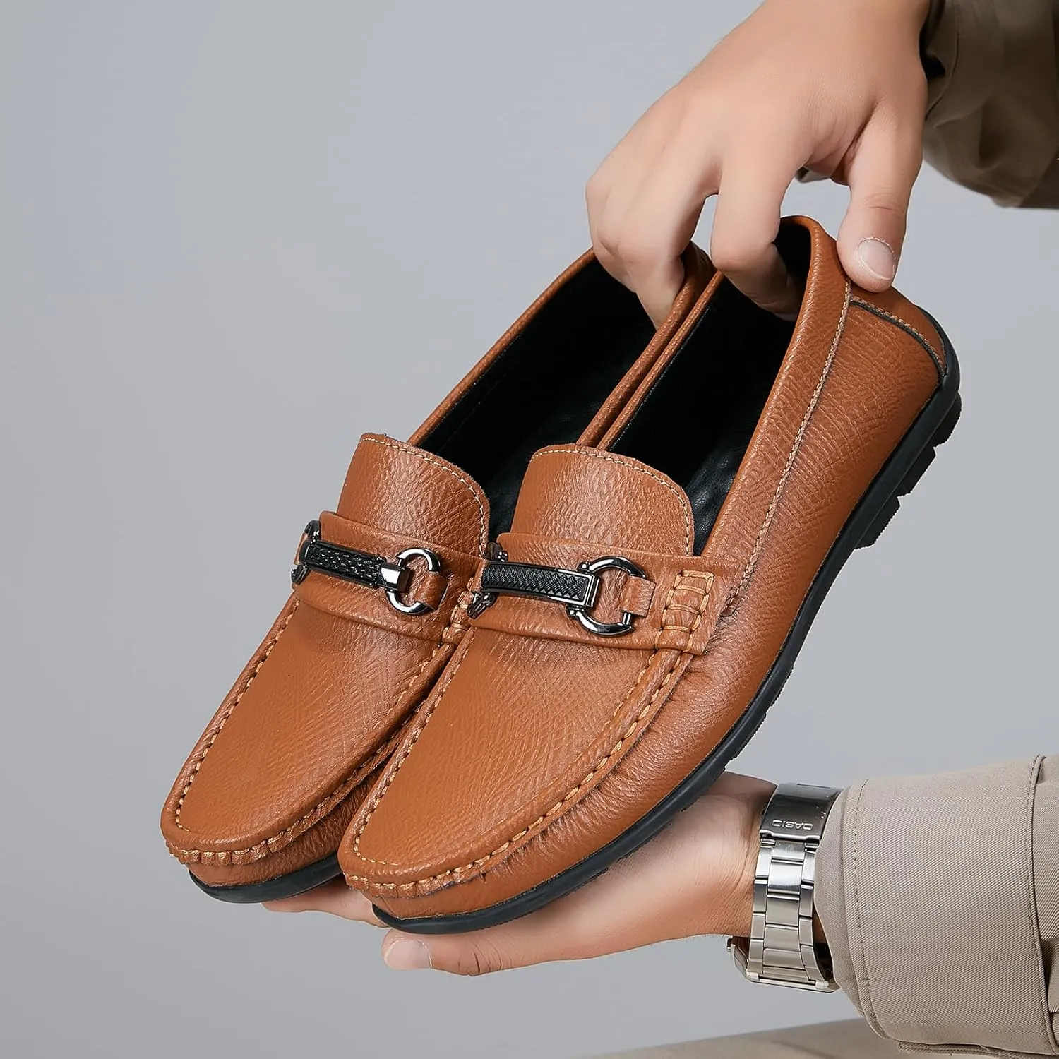 Men's Loafers Casual Slip On Shoes Driving Boat Shoes Soft Penny Loafers for Men