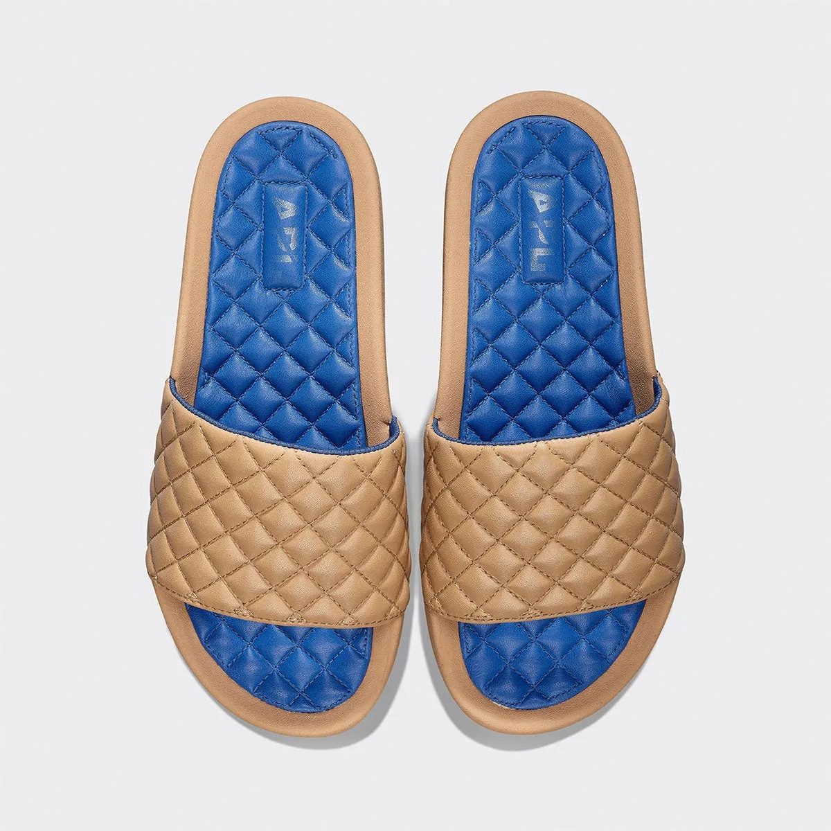Men's | Lusso Slide | Tan / Cobalt