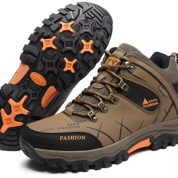Men's Mid-Top Waterproof Non-Slip Hiking Shoes 4.5