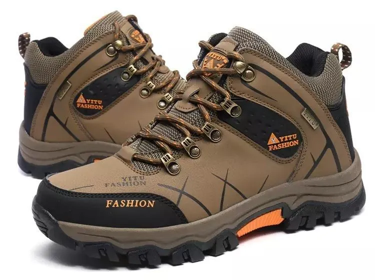 Men's Mid-Top Waterproof Non-Slip Hiking Shoes 4.5