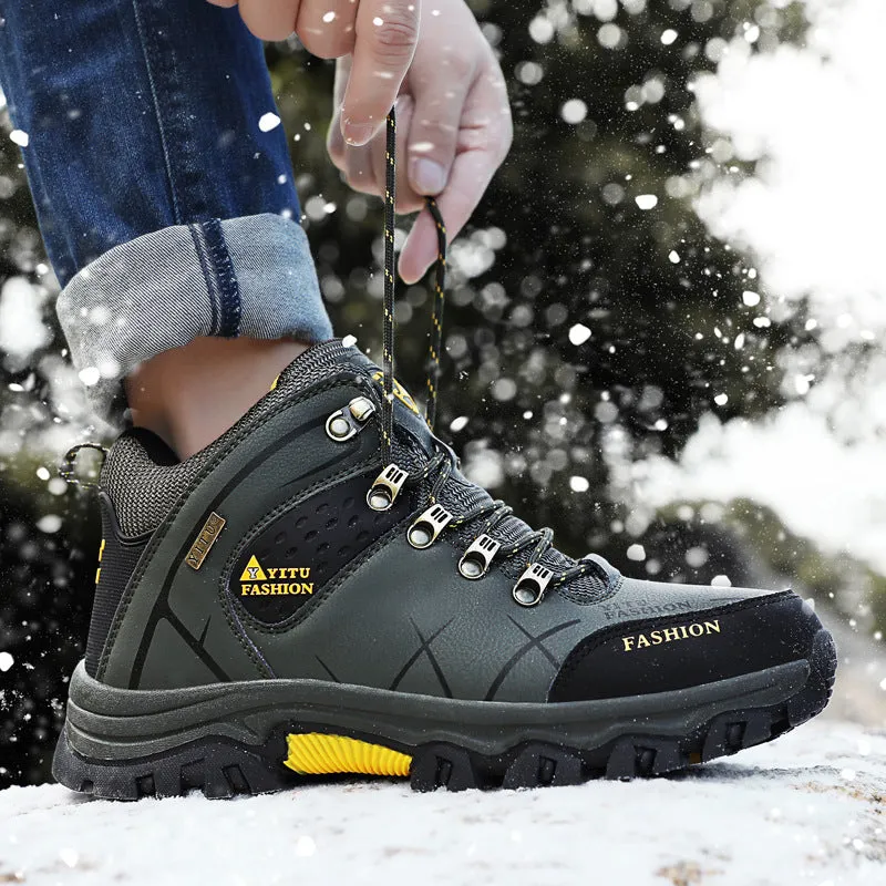 Men's Mid-Top Waterproof Non-Slip Hiking Shoes 4.5