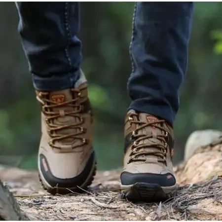 Men's Mid-Top Waterproof Non-Slip Hiking Shoes 4.5