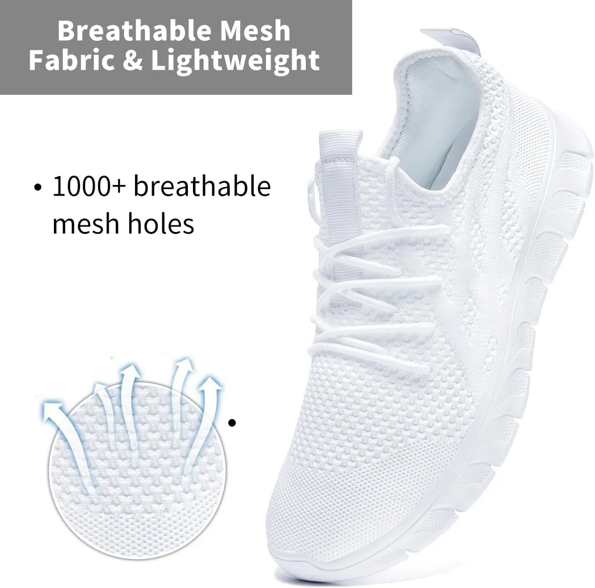 Men's Non-Slip Lightweight Running Shoes Comfortable Walking Shoe Mens Fashion Workout Gym Sneakers for Casual