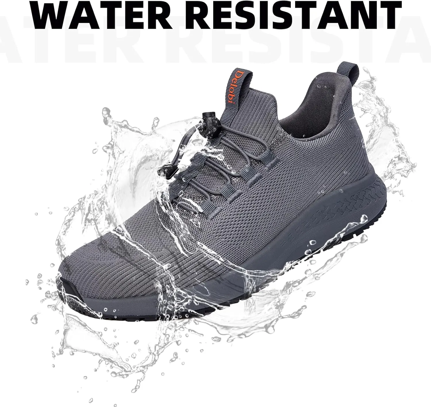 Mens Non Slip Work Shoes Slip On Water Resistant Chef Shoe for Restaurant Kitchen Food Service Working Waterproof Walking Sneakers Breathable and Lightweight