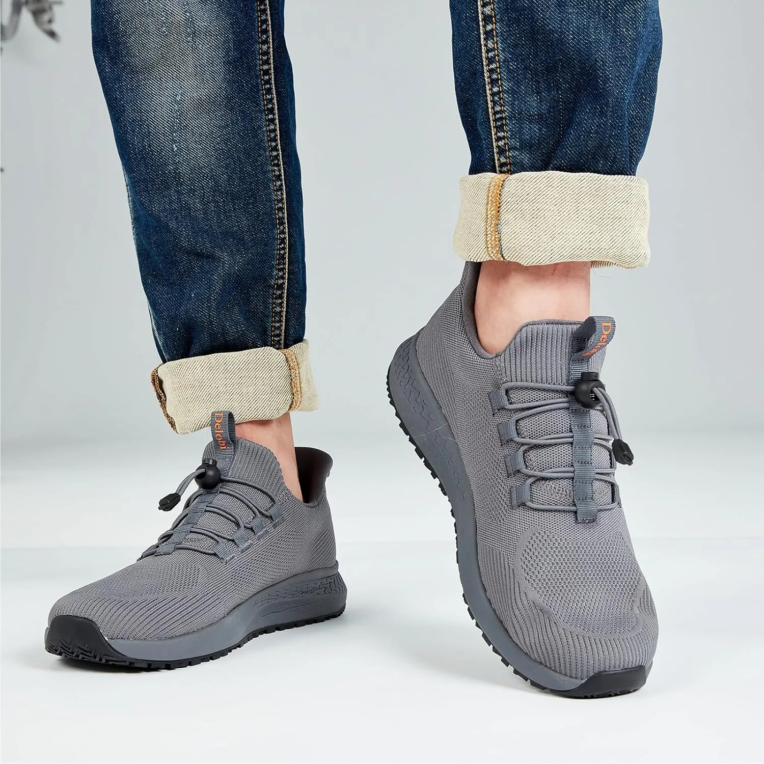 Mens Non Slip Work Shoes Slip On Water Resistant Chef Shoe for Restaurant Kitchen Food Service Working Waterproof Walking Sneakers Breathable and Lightweight