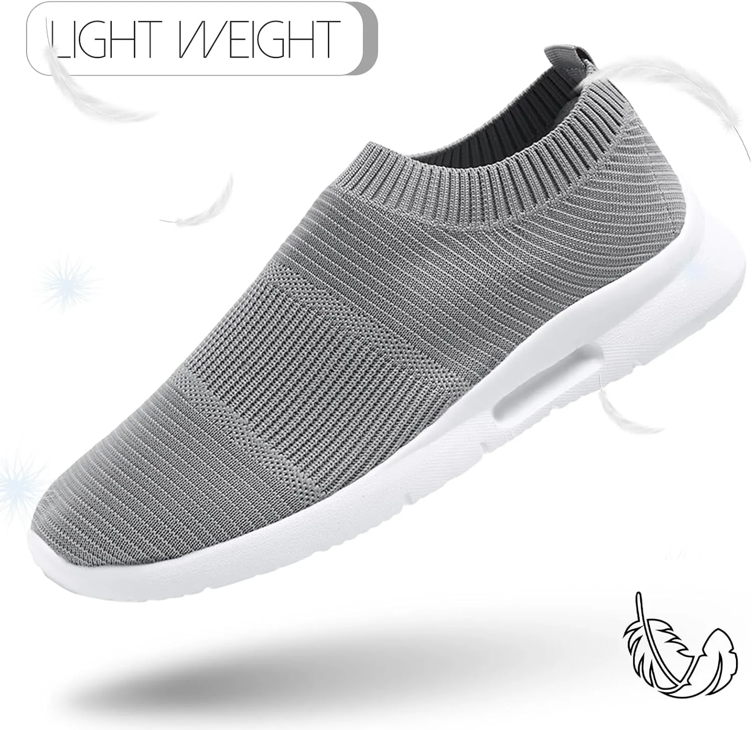 Mens Slip on Shoes Tennis Sports Sneakers Lightweight Casual Dress Summer Beach Slippers