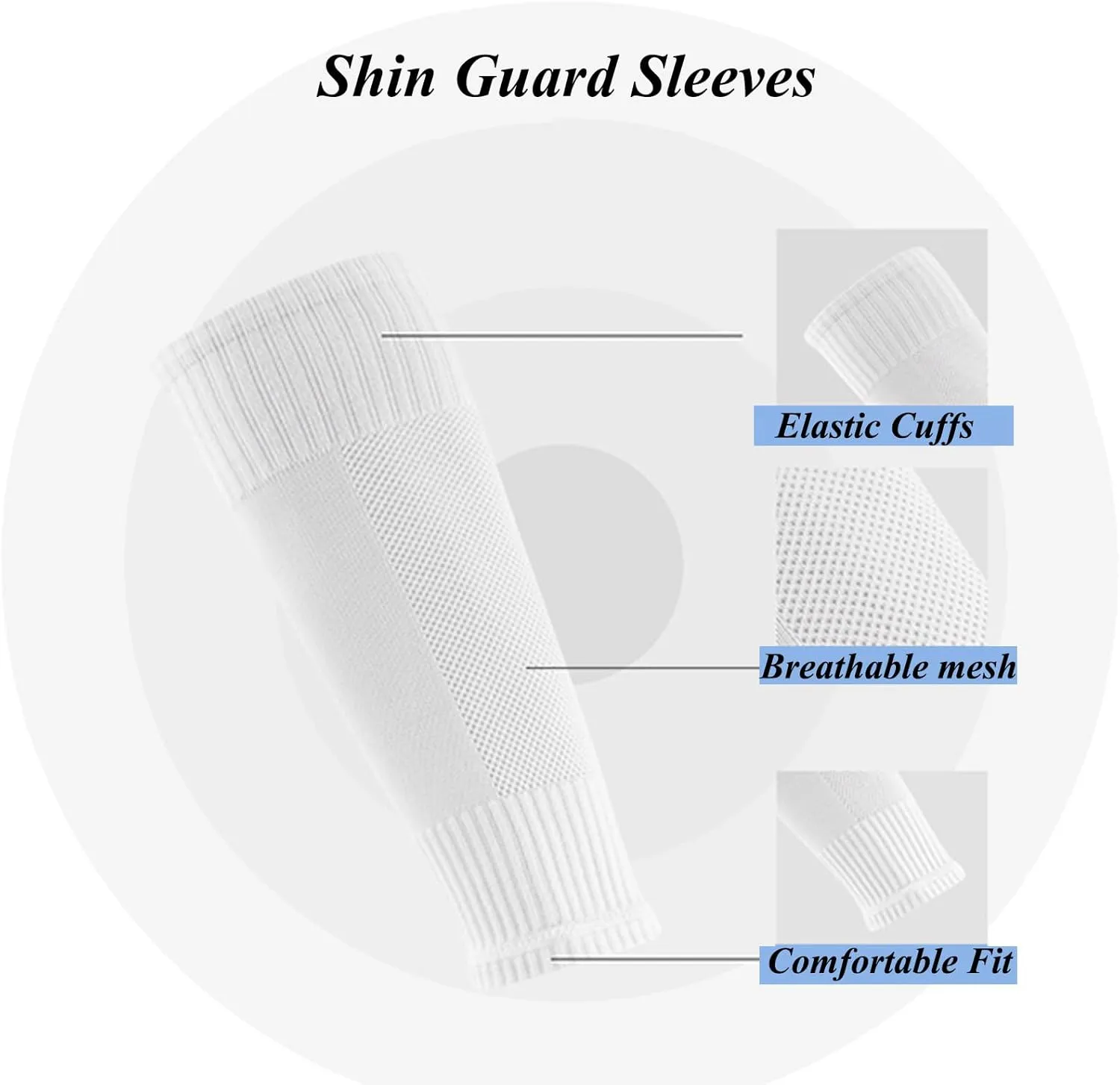 Men's Soccer Non Skid Ball Socks Anti Slip Grip Non Slip Socks, Shin Guard Sleeves, With Or Without Guard Straps for Football