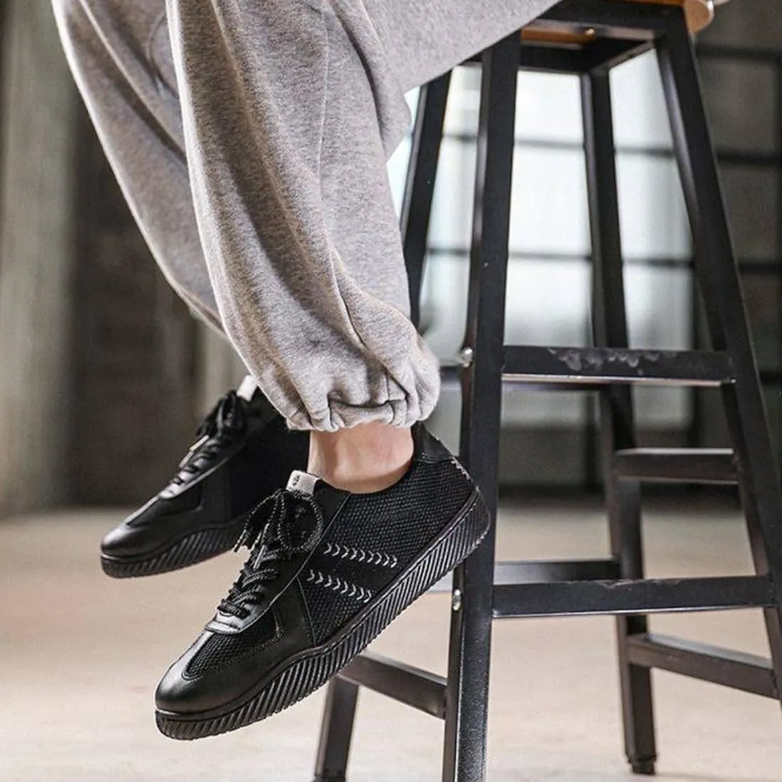 Mens Stylish Running Athletic Casual Sneaker Colorblocked Stripe Print Solid Walking Lace Up High Top Shoes