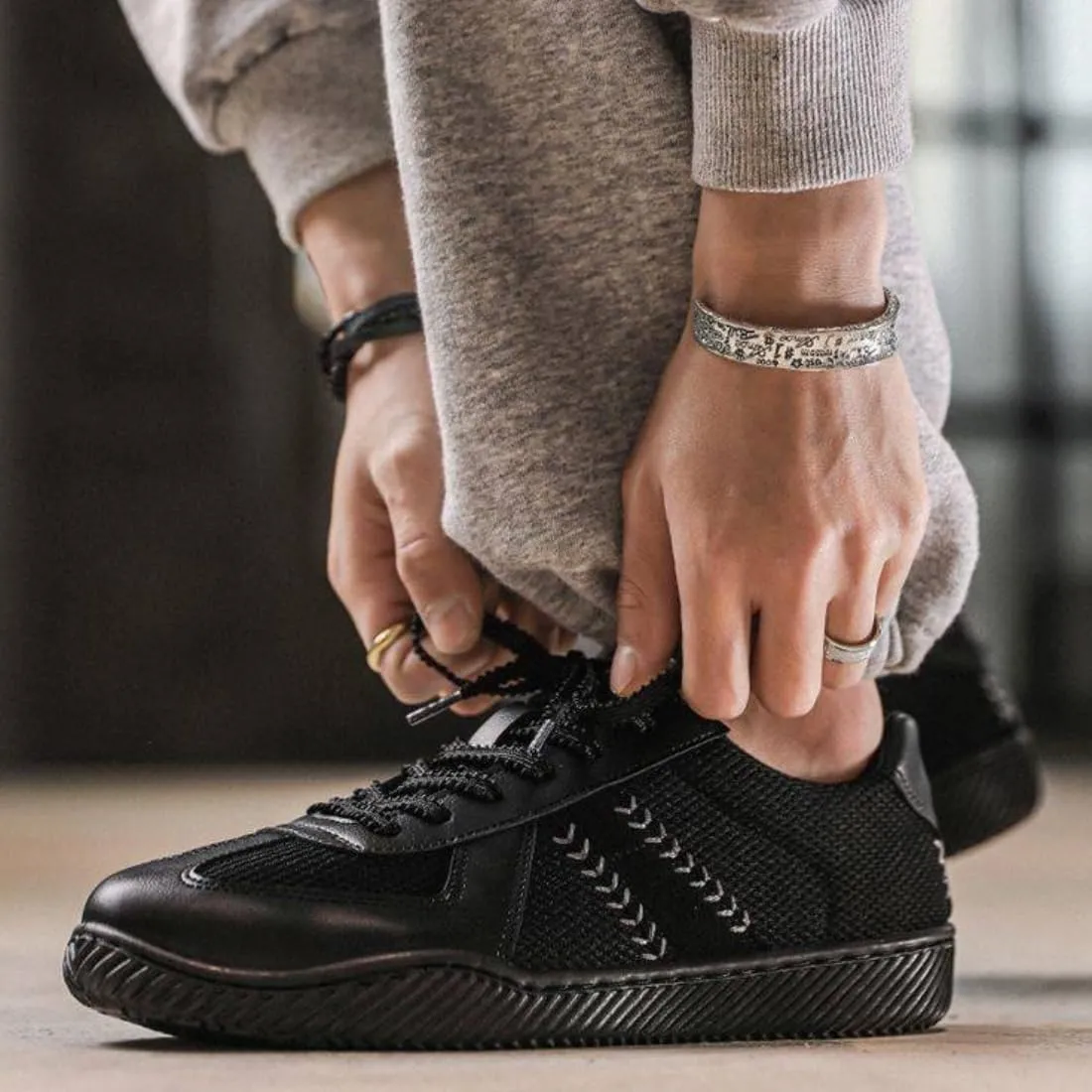 Mens Stylish Running Athletic Casual Sneaker Colorblocked Stripe Print Solid Walking Lace Up High Top Shoes