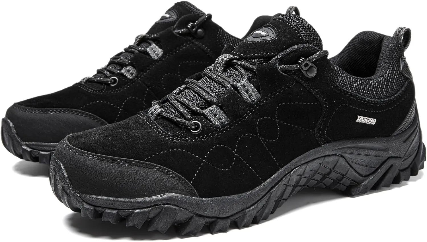 Men's Suede Low Top Hiking Shoes Non-Slip Lug Sole Breathable Lightweight Mountaineering Sneakers with Arch Support for Outdoors Trailing Trekking Camping Adventures Traveling