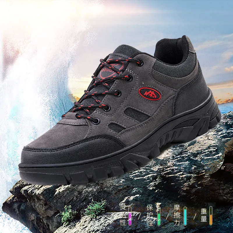 Men's Waterproof Non-Slip Low Top Hiking Shoes 8.0