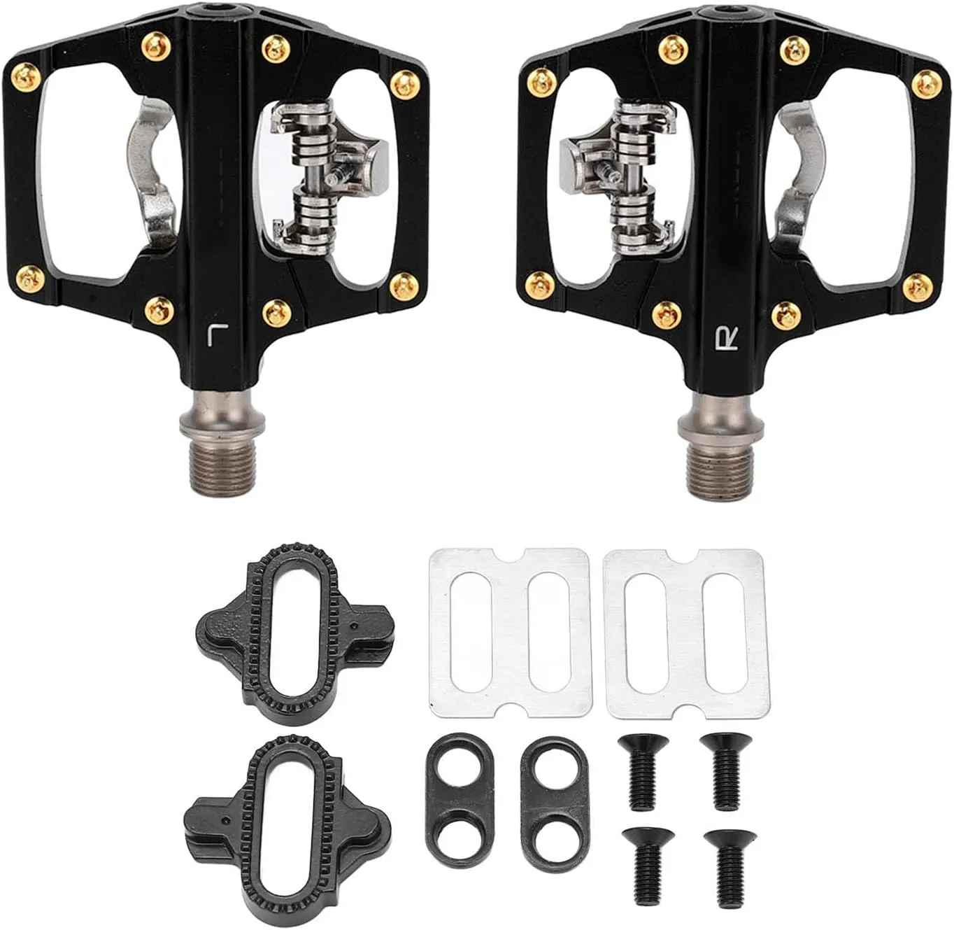 MEROCA Dual Sided Platform Mountain Pedals - Multi Use, Aluminum, Sealed Bearings for Cyclists