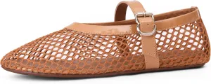 Mesh Ballet Flats for Women Comfort Work Flats for Women Office Dressy Wedding Mesh Mary Jane Flats