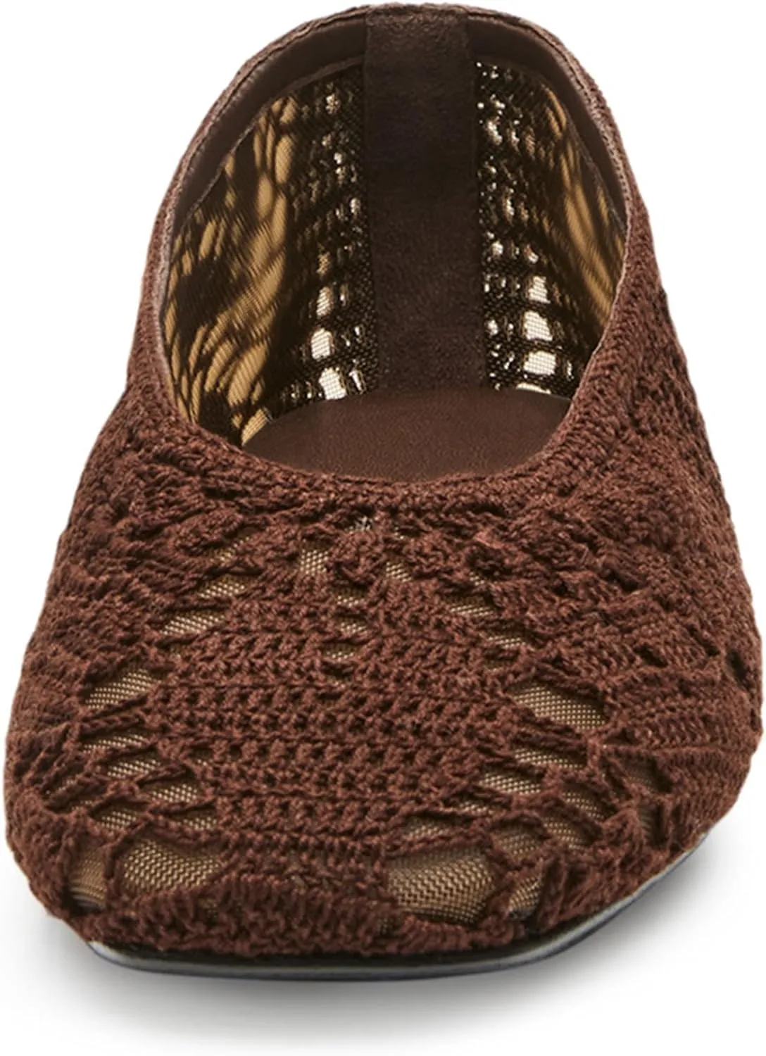 Mesh Ballet Flats for Women Crochet Detail Stylish Pointed Toe Comfortable and Breathable Shoes Cute and Elegant Design