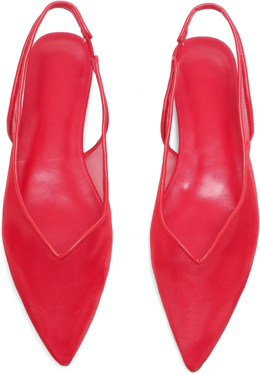Mesh Flats for Women Pointed Toe Slingback Flats Slip On Casual Work Ballet Flats