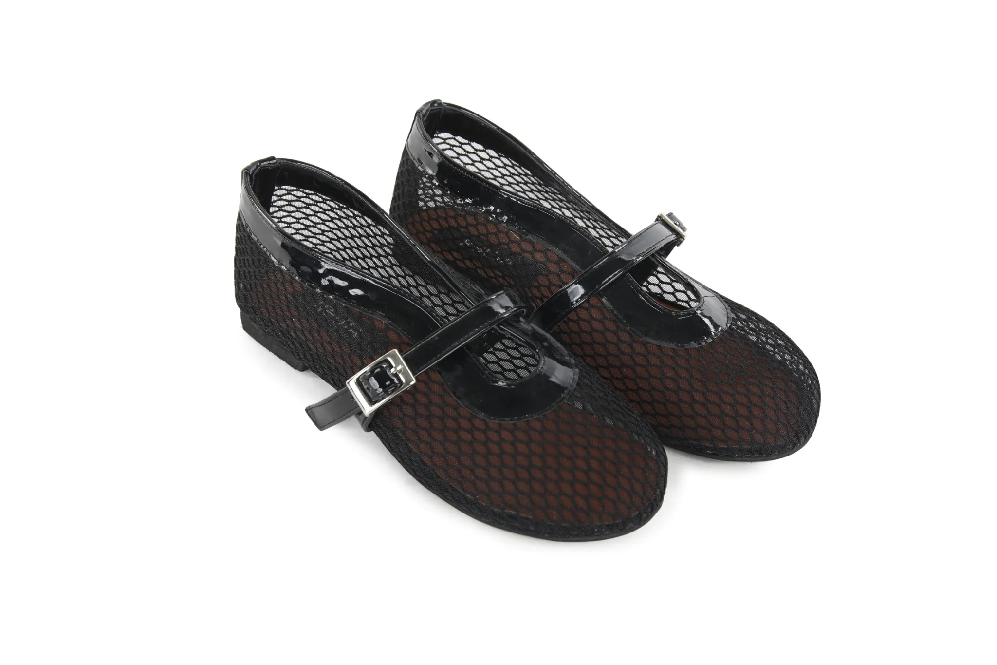 Mia Mesh Patent Flats
