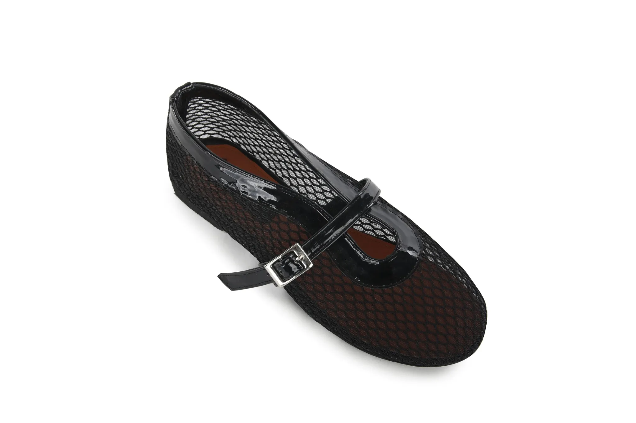 Mia Mesh Patent Flats