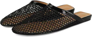 MICIFA Women's Mesh Ballet Flats Fishnet Ballerina Flats Buckle Strap Mary Jane Flats Causal Daily Dress Shoes