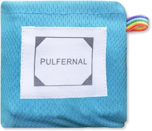 Mini Pocket Picnic Blanket with 4 Fixed Stakes Foldable Portable Picnic Mat Rug Lightweight Waterproof Beach Blanket Multifunctional Thin Ground Sheet for Camping Hiking Travel